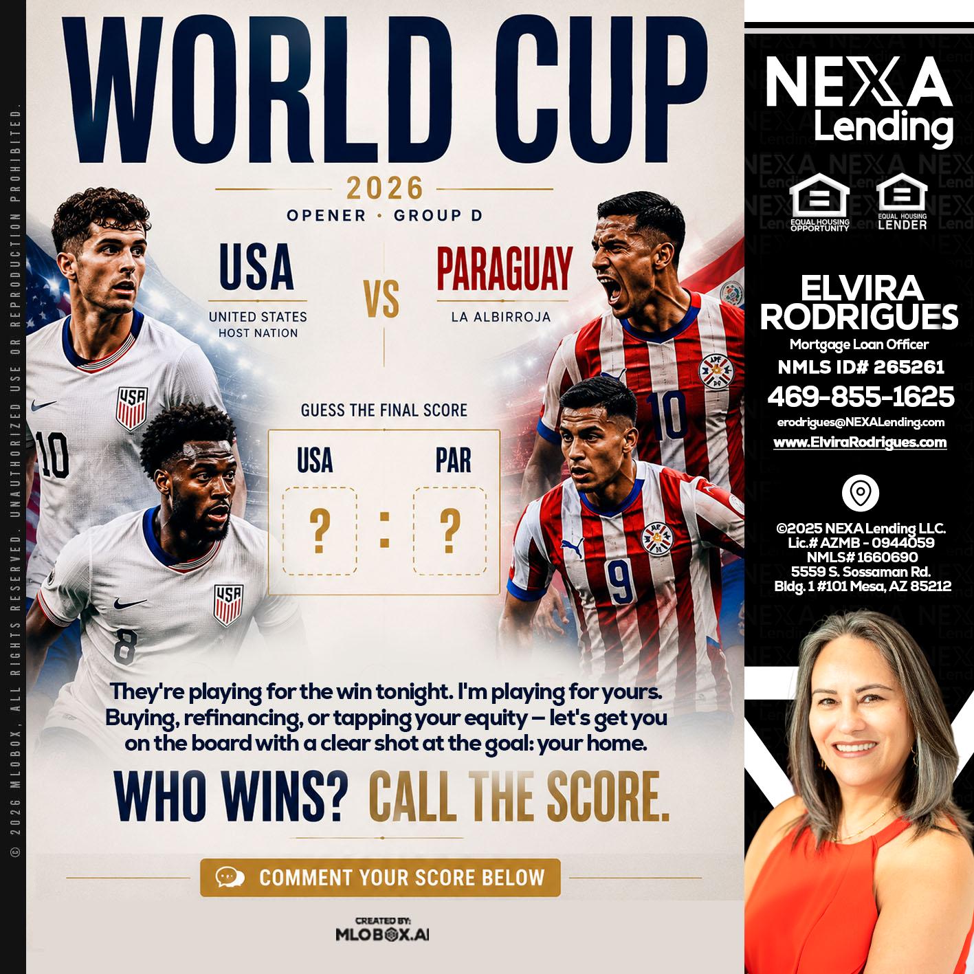 WORLD CUP 2026 - Elvira Rodrigues -Mortgage Loan Officer