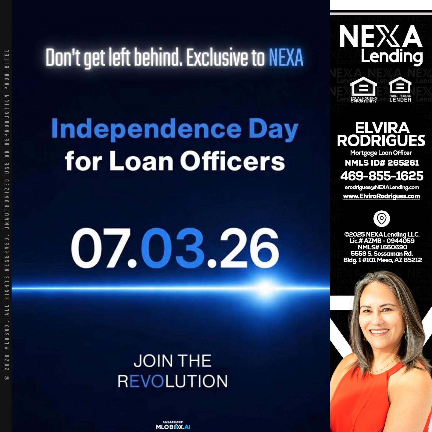 INDEPENDENCE DAY - Elvira Rodrigues -Mortgage Loan Officer