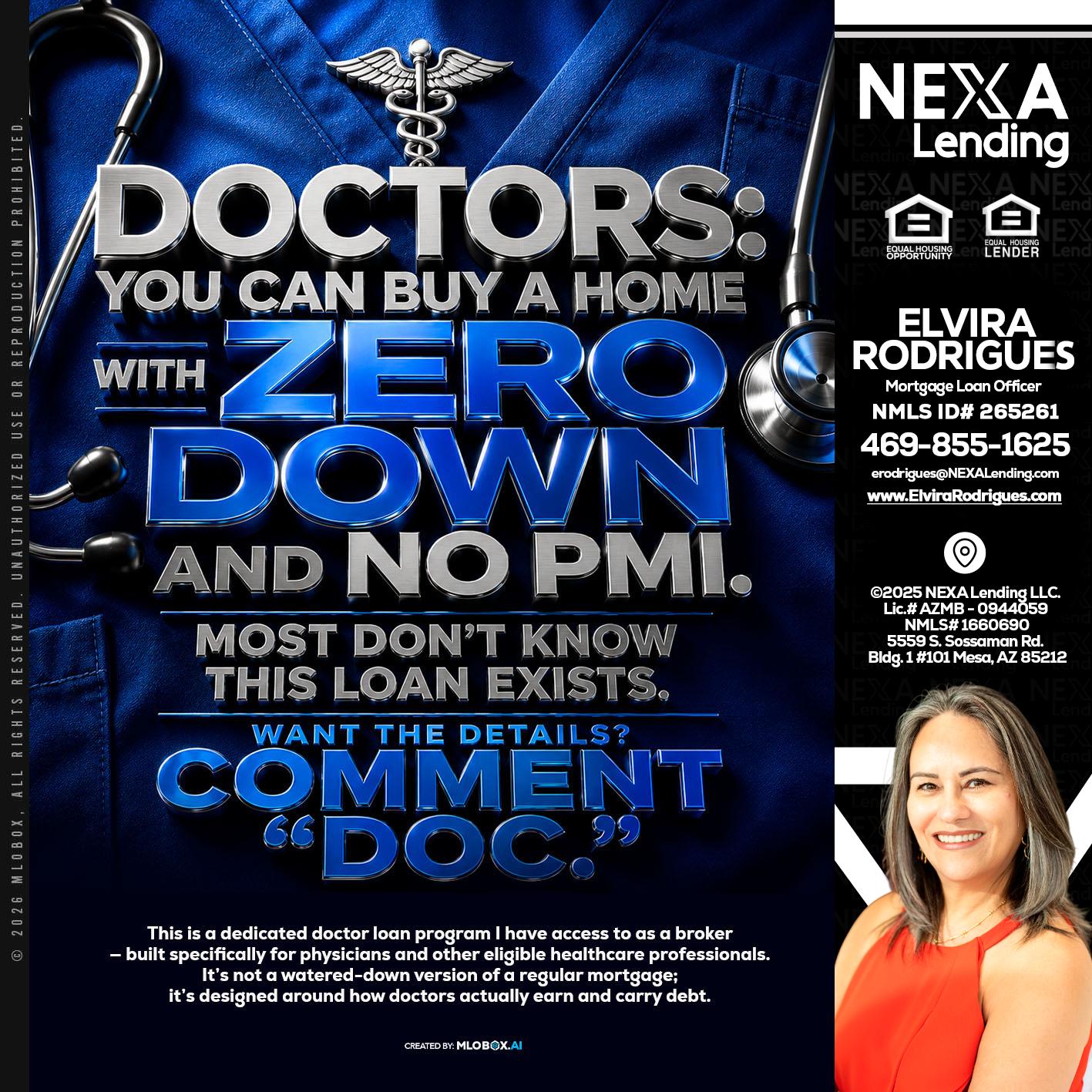 DOCTORS YOU CAN BUY - Elvira Rodrigues -Mortgage Loan Officer