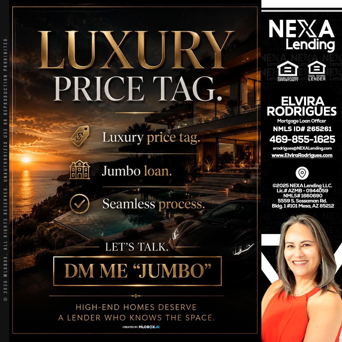 LUXURY PRICE - Elvira Rodrigues -Mortgage Loan Officer