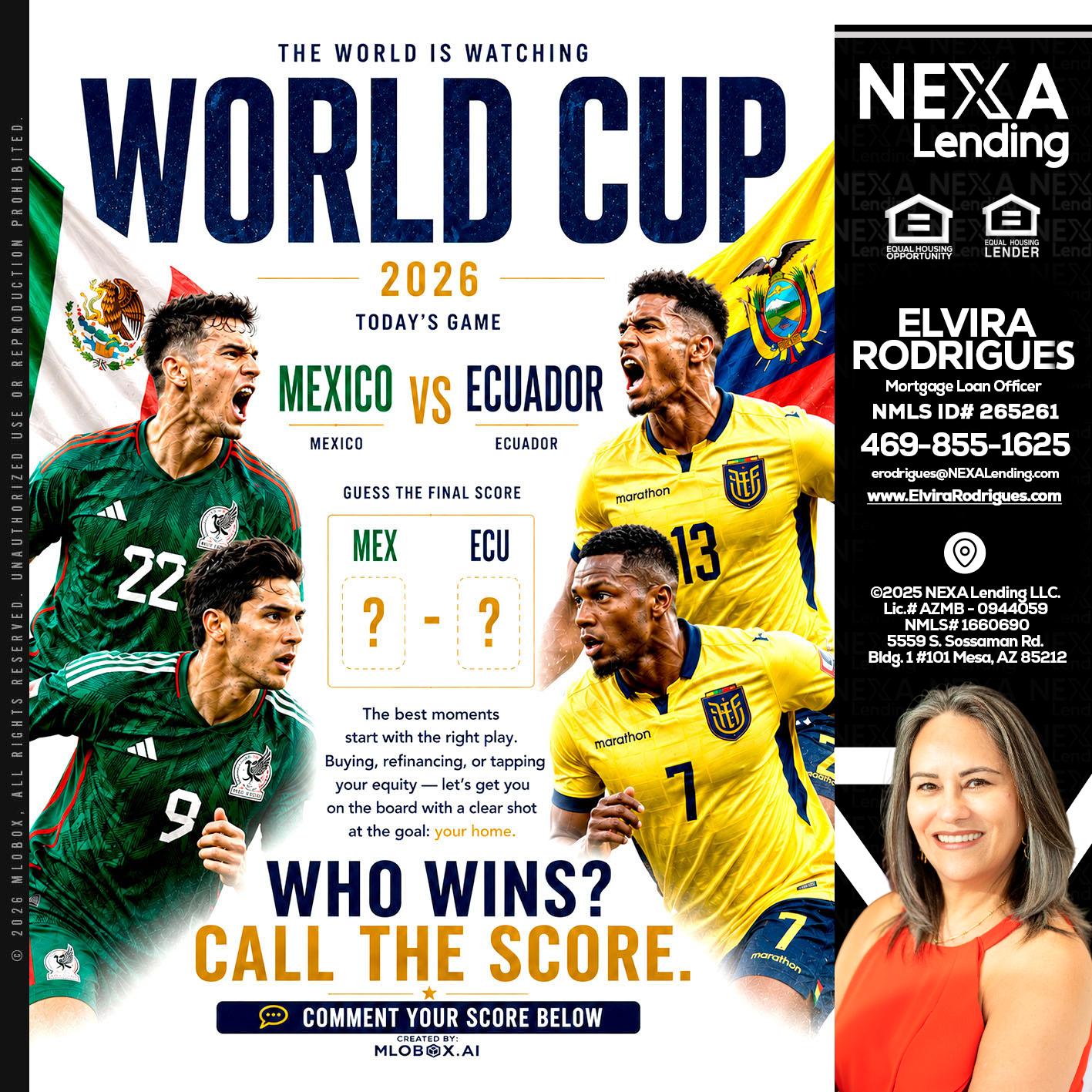 WORLD CUP 2026 - Elvira Rodrigues -Mortgage Loan Officer