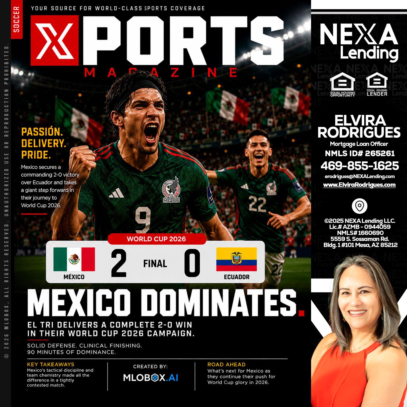 XPORTS MEX 2-0 ECUADOR - Elvira Rodrigues -Mortgage Loan Officer