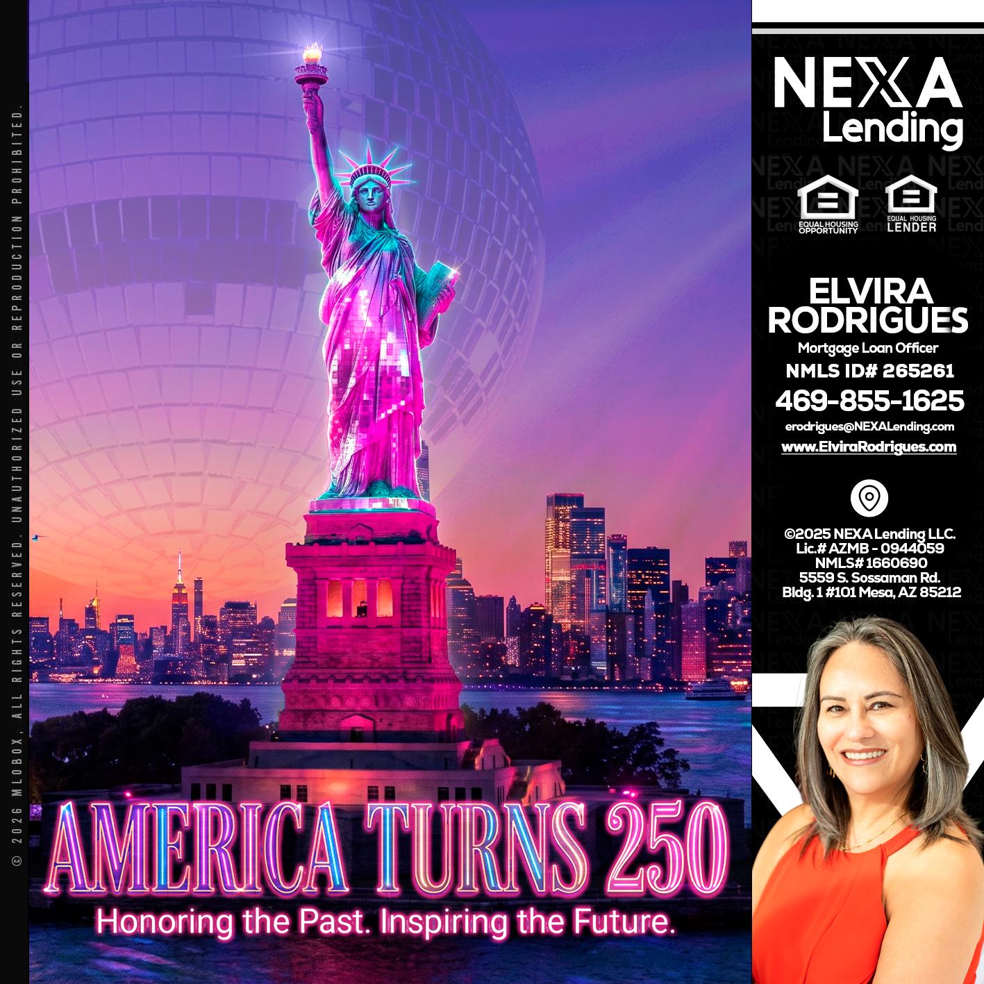AMERICA TURNS 250 - Elvira Rodrigues -Mortgage Loan Officer