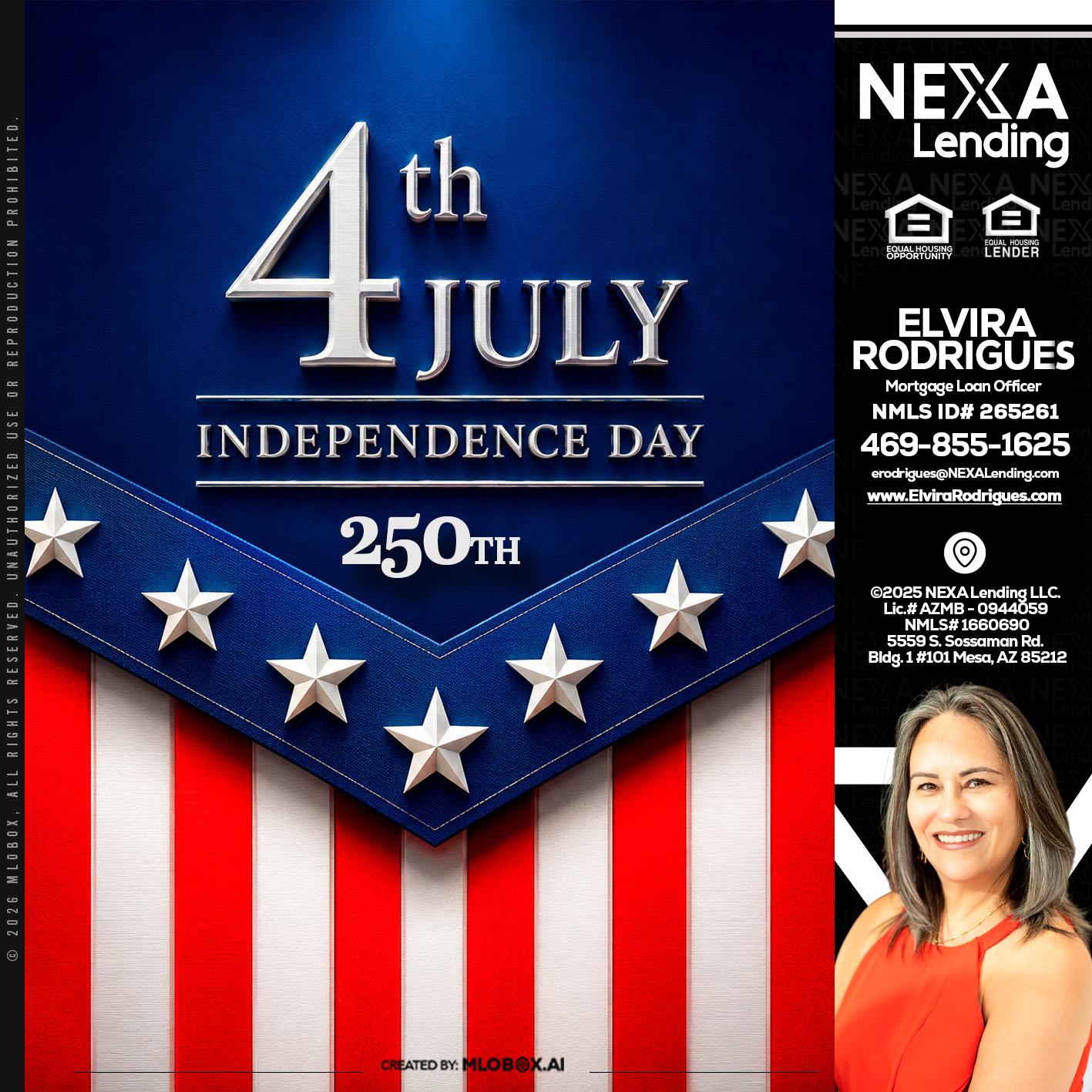 4th of july - Elvira Rodrigues -Mortgage Loan Officer