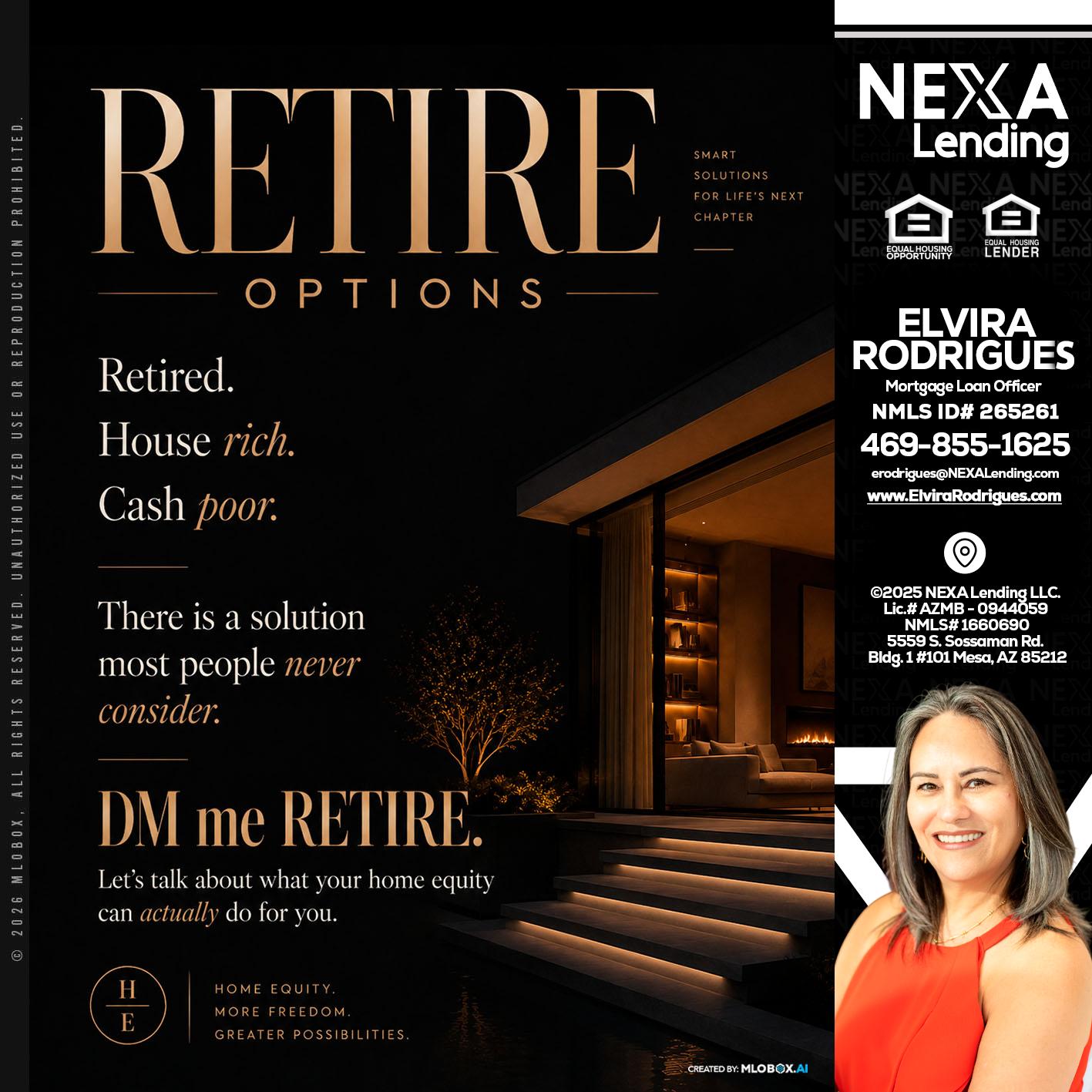 RETIRE LOANS - Elvira Rodrigues -Mortgage Loan Officer
