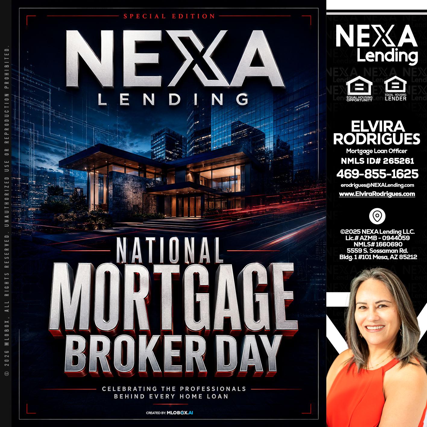 NATIONAL MORTGAGE BROKER DAY - Elvira Rodrigues -Mortgage Loan Officer