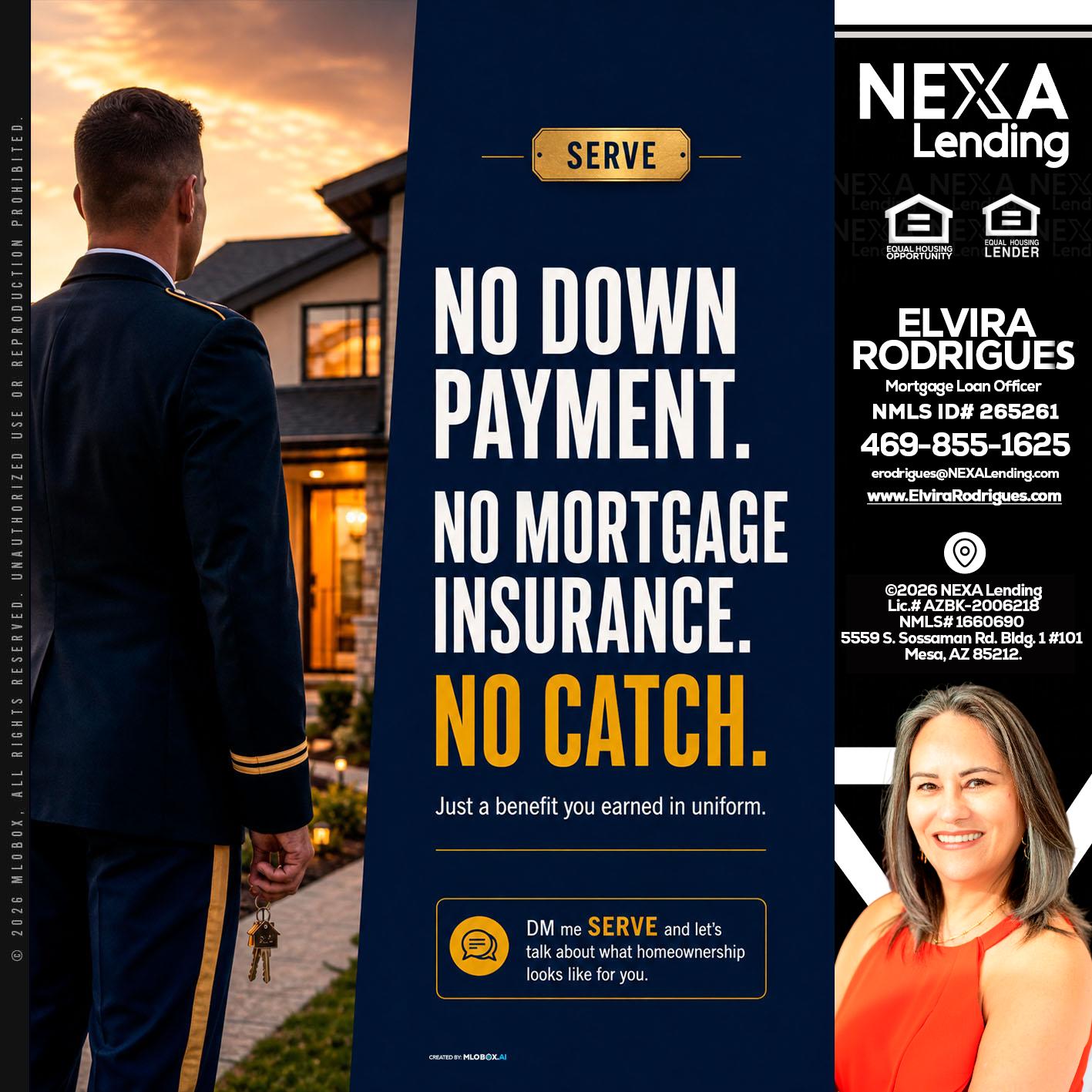 NO DOWN PAYMENT - Elvira Rodrigues -Mortgage Loan Officer