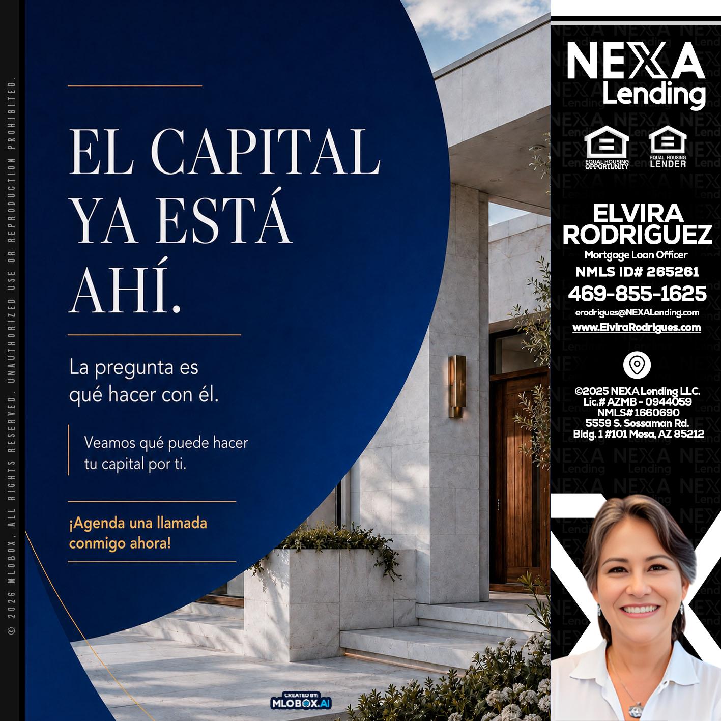 el capital ya esta ahi - Elvira Rodrigues -Mortgage Loan Officer