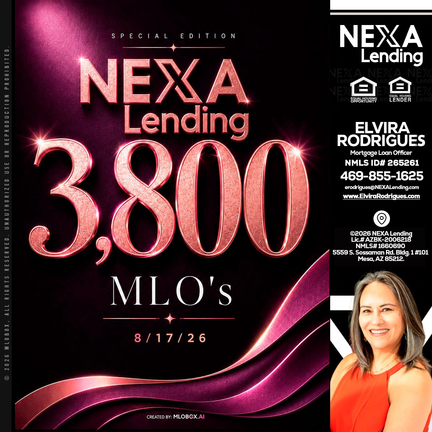 3800 MLOs - Elvira Rodrigues -Mortgage Loan Officer