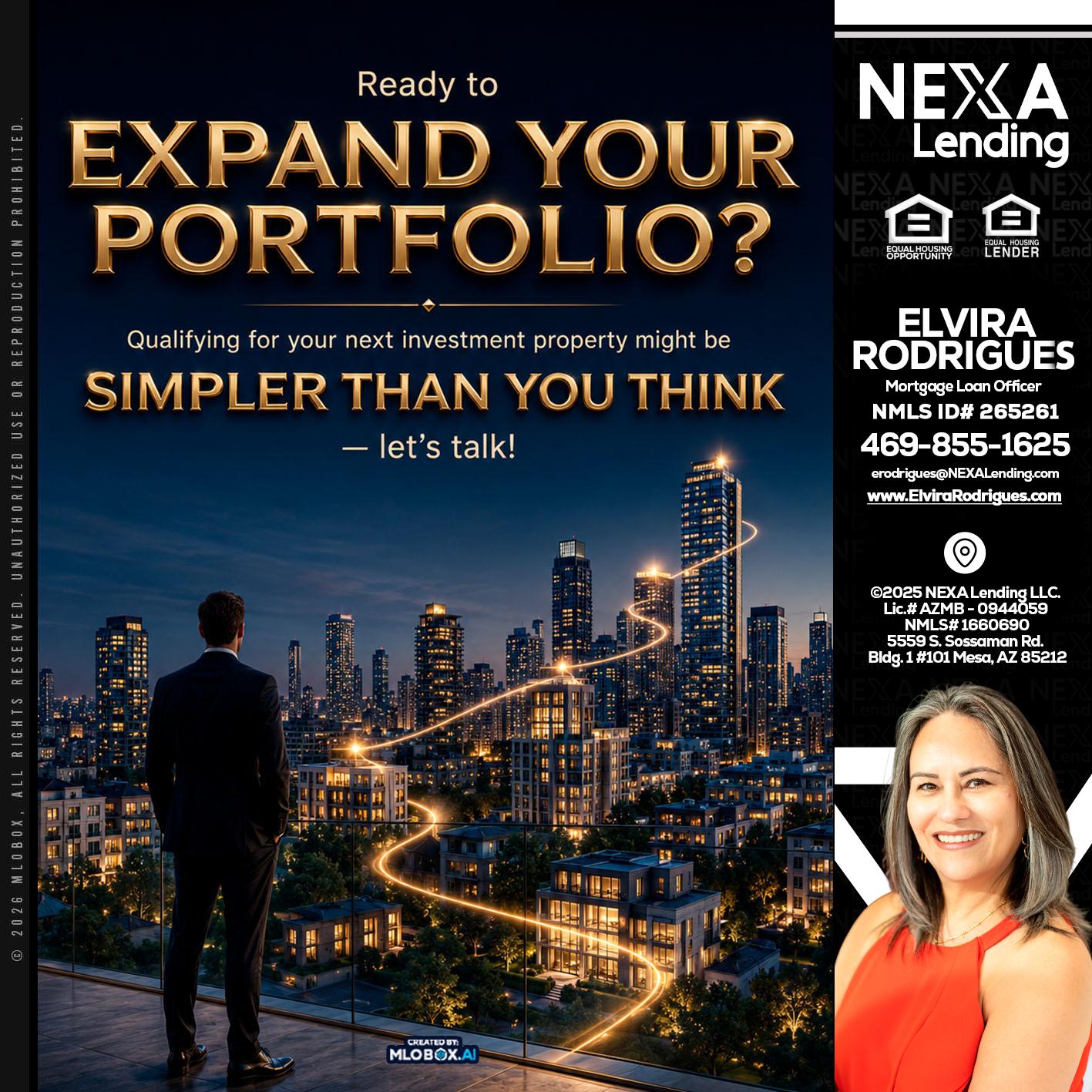 expand you portfolio - Elvira Rodrigues -Mortgage Loan Officer