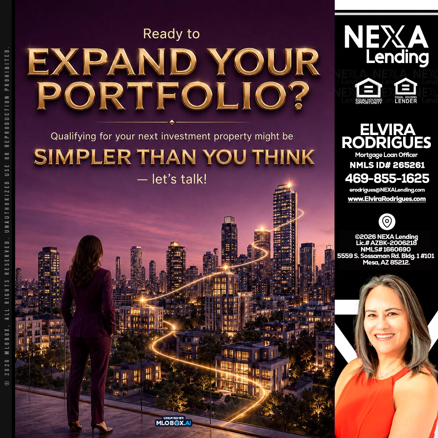 EXPAND YOUR PORTFOLIO - Elvira Rodrigues -Mortgage Loan Officer