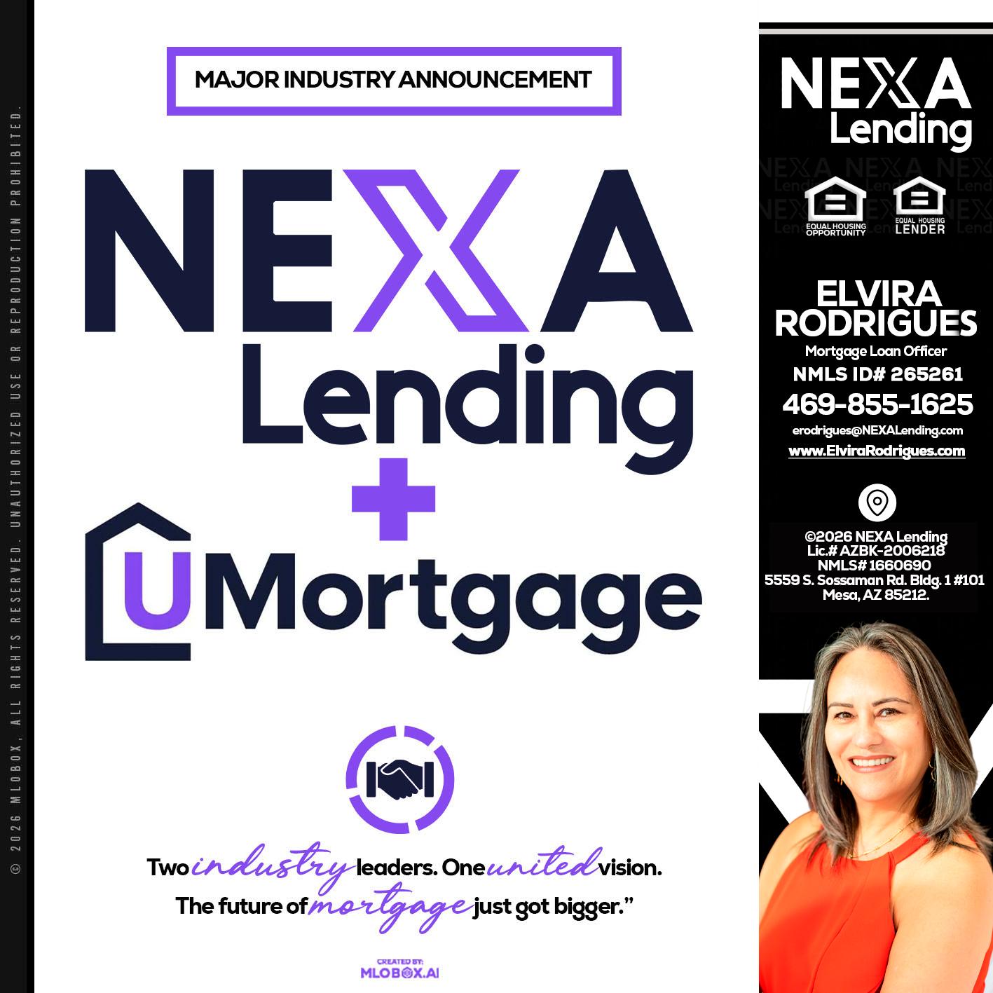 NEXA LENDING U MORTGAGE - Elvira Rodrigues -Mortgage Loan Officer