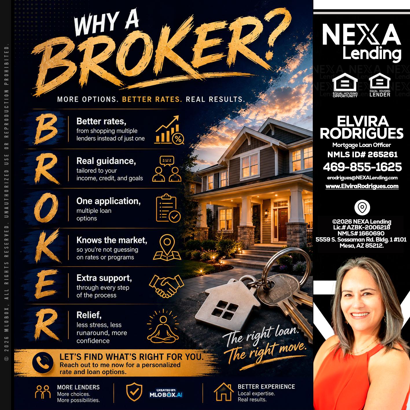 WHY A BROKER? - Elvira Rodrigues -Mortgage Loan Officer