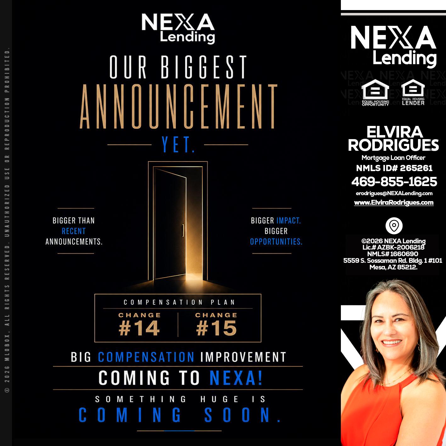 ANNOUNCEMENT - Elvira Rodrigues -Mortgage Loan Officer