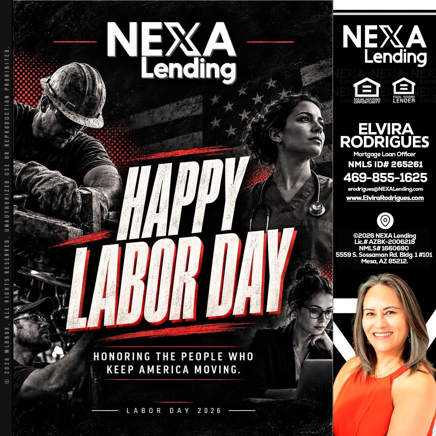 LABOR DAY - Elvira Rodrigues -Mortgage Loan Officer