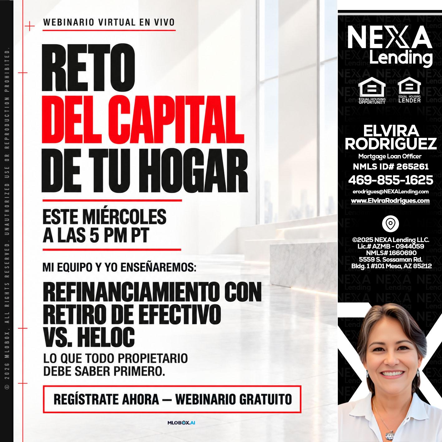 RETO DEL CAPITAL - Elvira Rodrigues -Mortgage Loan Officer